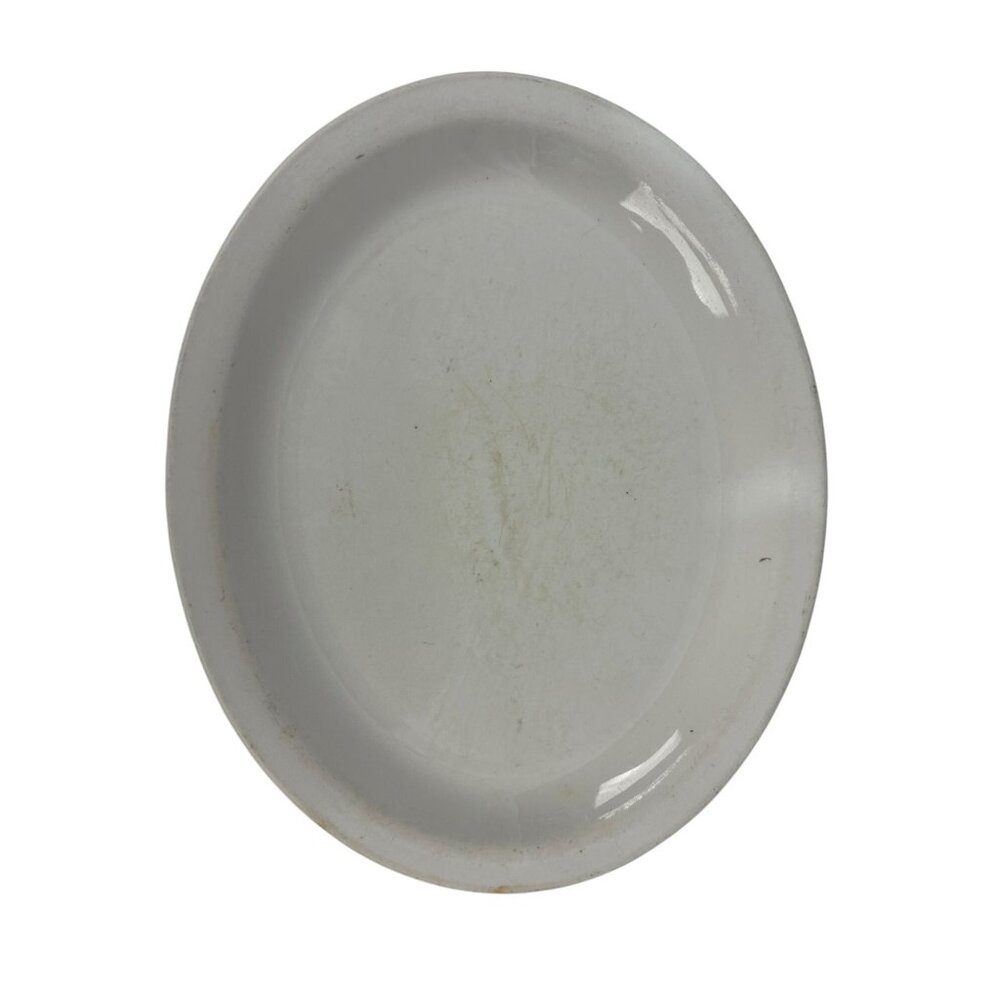 Buffalo China Oval White Ceramic Platter Serving Dish 11.5" Made In USA Dining